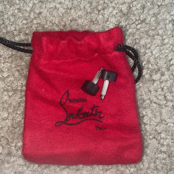 Christian Louboutin Green Lady Peep Toe Suede - Picture 5 of 5